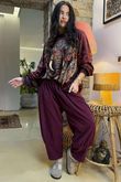Lomi Mandala Stretch Velour Sweatshirt Beetroot